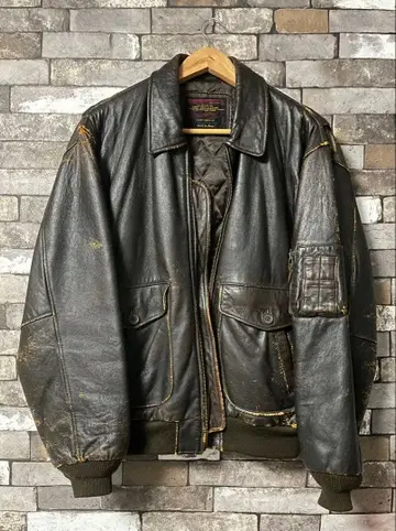 H.D. GRANT CO. 빈티지 A-2 계열 가죽 플라이트 자켓