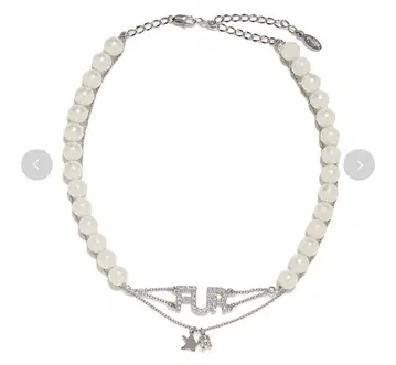 FURFUR 로고 펄 목걸이 실버