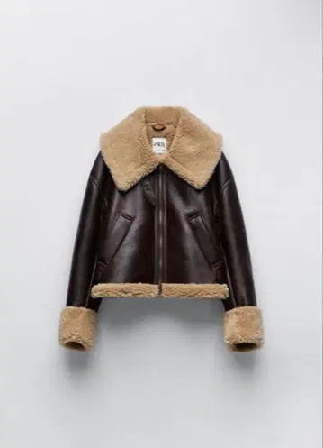 [ ZARA ] 자라 더블 페이스 자켓 브라운 L