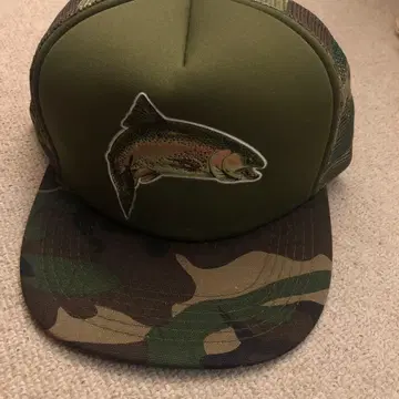 카모플라쥬 메쉬 캡 물고기 프린트 캡