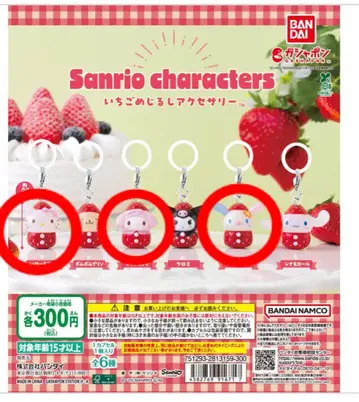산리오 딸기 메지루시 액세서리 3