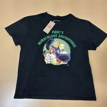 택 포함 새상품 폴의 미라클 대작전 티셔츠 블랙 타츠노코 프로 L 사이즈