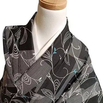 W114 기모노 이중 기모노 화학 섬유 워셔블 기모노 블랙 고급