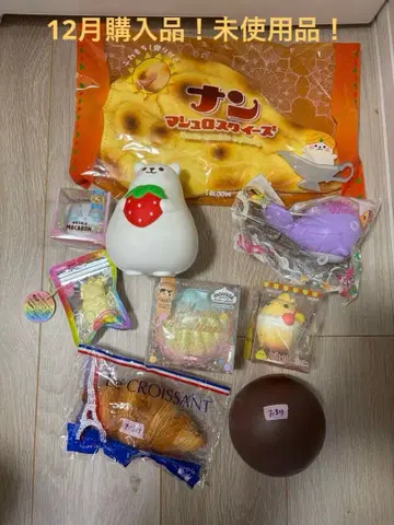 블루밍 스퀴즈 세트 난 마들렌 크루아상 마시멜로 베어