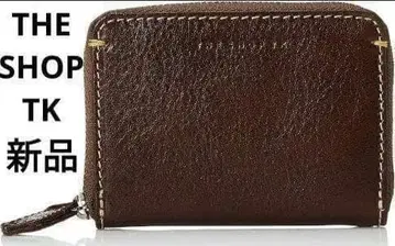 THE SHOP TK 브라운 새상품 가죽 이단 접이식 지갑 루체 시리즈