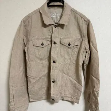 GAP 베이지 버튼 부착 자켓 XL