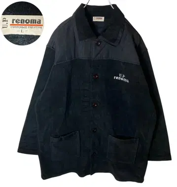 90s 구제 의류 UP.renoma 심플 블랙 플리스 코트 빅 사이즈