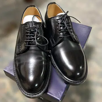 HARUTA 블랙 가죽 드레스 슈즈