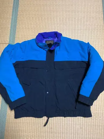 90s Eddie Bauer 블랙 택 다운 자켓 블랙 x 블루