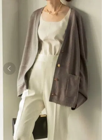 noble 밀라노 리브 자켓 가디건
