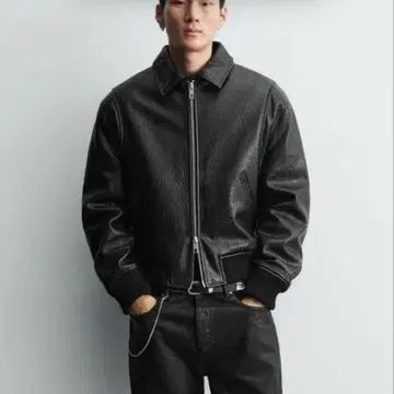 ZARA 페이크 레더 자켓