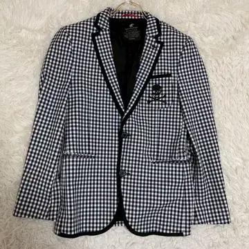 LOVELESS 깅엄 체크 자켓 블랙 화이트 1 오샤레