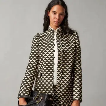 삼각형 패턴 긴팔 자켓