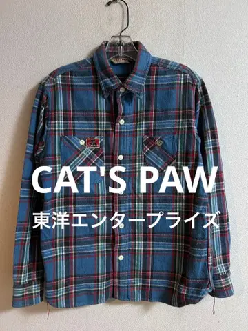 CAT'S PAW 캐츠포우 플란넬 셔츠 동양 엔터프라이즈 밴드 포함