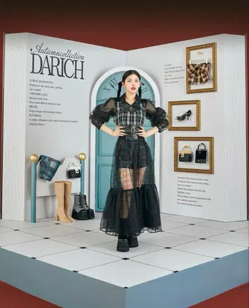 [Darich] 코르셋 스팽글 튤 스커트/블랙