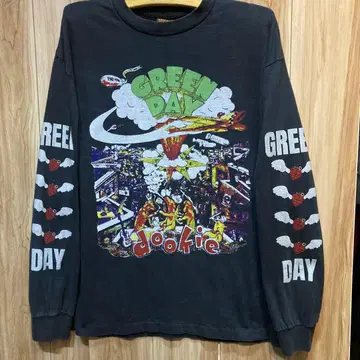 USA제 싱글 스티치 GREEN DAY 그린 데이 롱 T셔츠