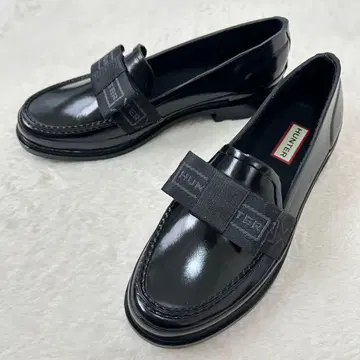 새상품 HUNTER 헌터 리파인드 보우글로스 페니 로퍼 완전 방수