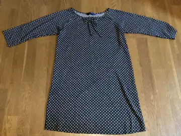 핑크하우스 7부 소매 길이 도트 무늬 튜닉