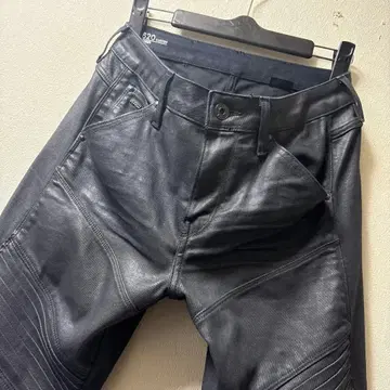 지스타로우 스트레치 발군 바이커 팬츠 블랙 코팅