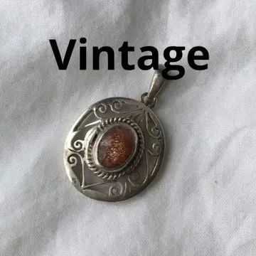 빈티지 선스톤 실버 목걸이 SILVER? 에스닉