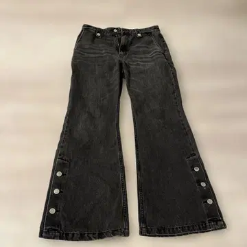 HARE 사이드 버튼 데님 플레어 팬츠