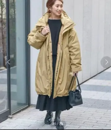 Spick & Span 발수 후디드 다운 코트 36