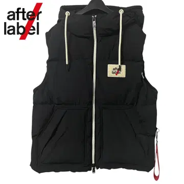 after label / 남성용 충전솜 베스트 후디 블랙 L a554