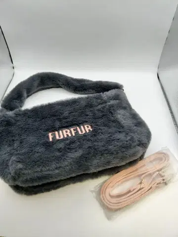 FURFUR 그레이 퍼 숄더백