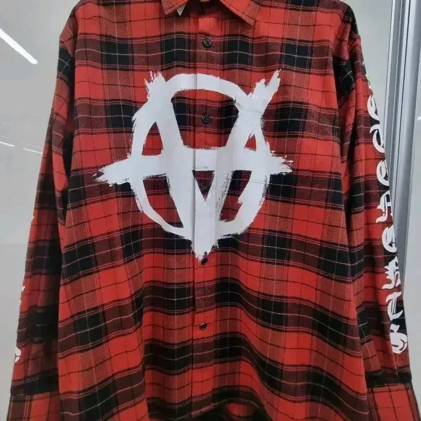Vetements Anarchy Logo Flannel Check Shirt (New) | Bunjang Global