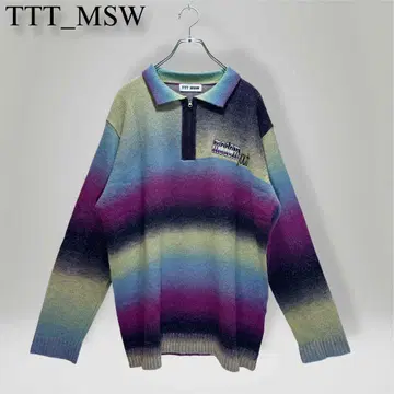 TTT_MSW / 22AW Kasuri Knit Polo