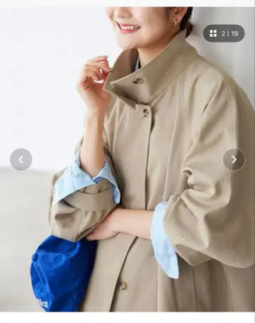 SLOBE IENA 슬로프 이에나 텐트 라인 숏코트 베이지