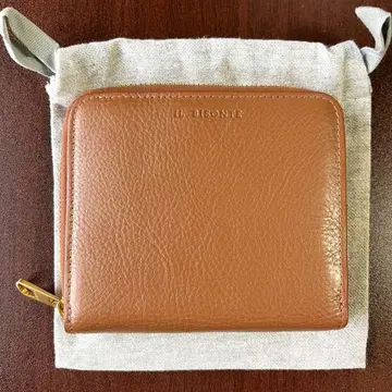 일비종떼 지갑 남성용 여성용 접이식 지갑 가죽 브라운