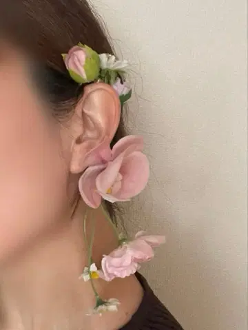 플라워 이어커프 이어커프 사전 촬영 액세서리 결혼식 액세서리