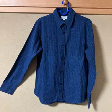 천연 남색 염색 와플 셔츠 남색/S 사이즈