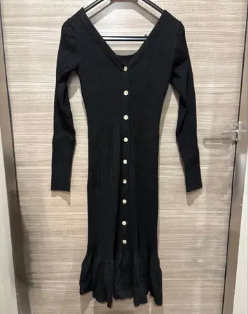 ROYAL PARTY 니트 원피스 긴팔 블랙 S