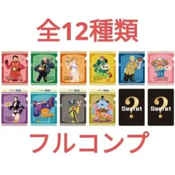 조이풀 원피스 콜라보 한정판 클리어 파일 전 12종 풀컴프 세트