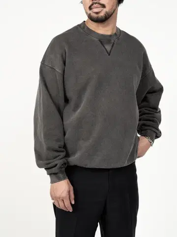 Pigment Damage Processing Crew Neck OVY