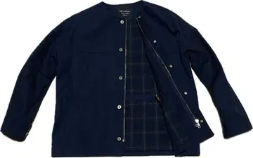 새상품급 MICA&DEAL 운모 노카라 자켓 38 네이비