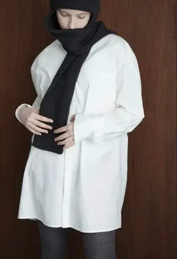 CLANE 클라네 C 오버 셔츠 화이트 셔츠 오버 사이즈