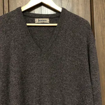 90s USA제 Jantzen V넥 니트 L 브라운