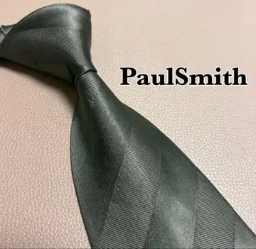 폴스미스 넥타이 스트라이프 도트 체크 그린