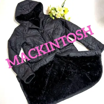 eu9 MACKINTOSH 퀼팅 롱 코트 블랙 여성용 M 상당