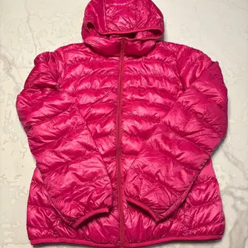 UNIQLO 유니클로 후드 부착 다운 자켓 M 핑크 1223