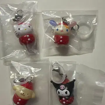 산리오 딸기 메지루시 액세서리 4점 세트