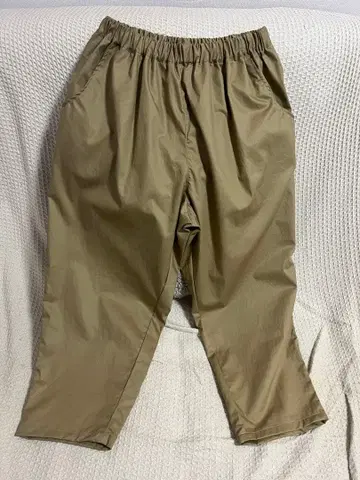 LUEUF 베이지 캐주얼 팬츠 허리밴딩