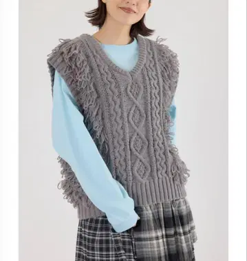 새상품 로데오 크라운 와이드 보울 케이블 니트 베스트