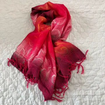 스톨 물결무늬 핑크 보라색 그라데이션