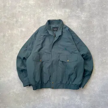 unknown 스윙탑 해링턴 자켓 턱 스트랩 블루종