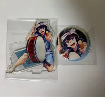 귀멸의 칼날 하시비라 이노스케 아와오도리 아크릴 스탠드 캔뱃지