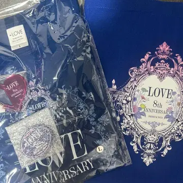 =LOVE 8th ANNIVERSARY 셔츠 L 사이즈 네이비